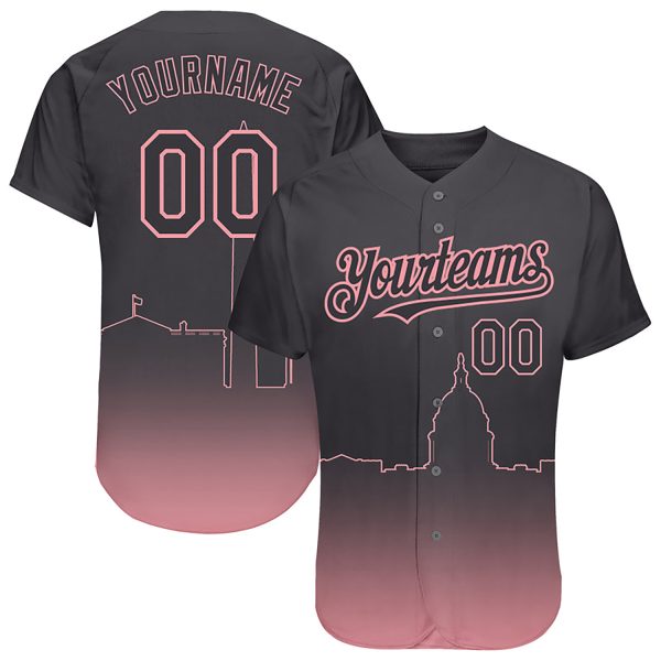 Custom Full Button Baseball Jersey
